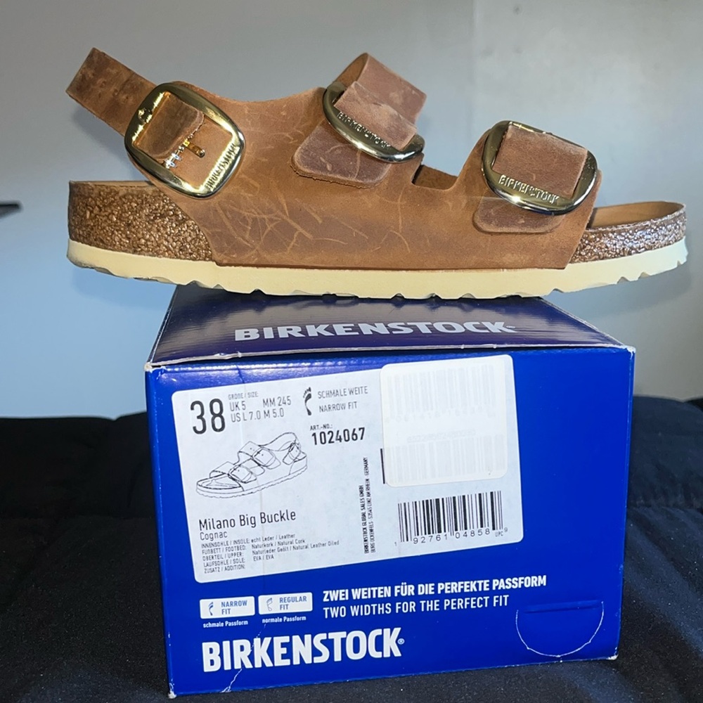 Birkenstock Milano Big Buckle Size 7 US worn 1x